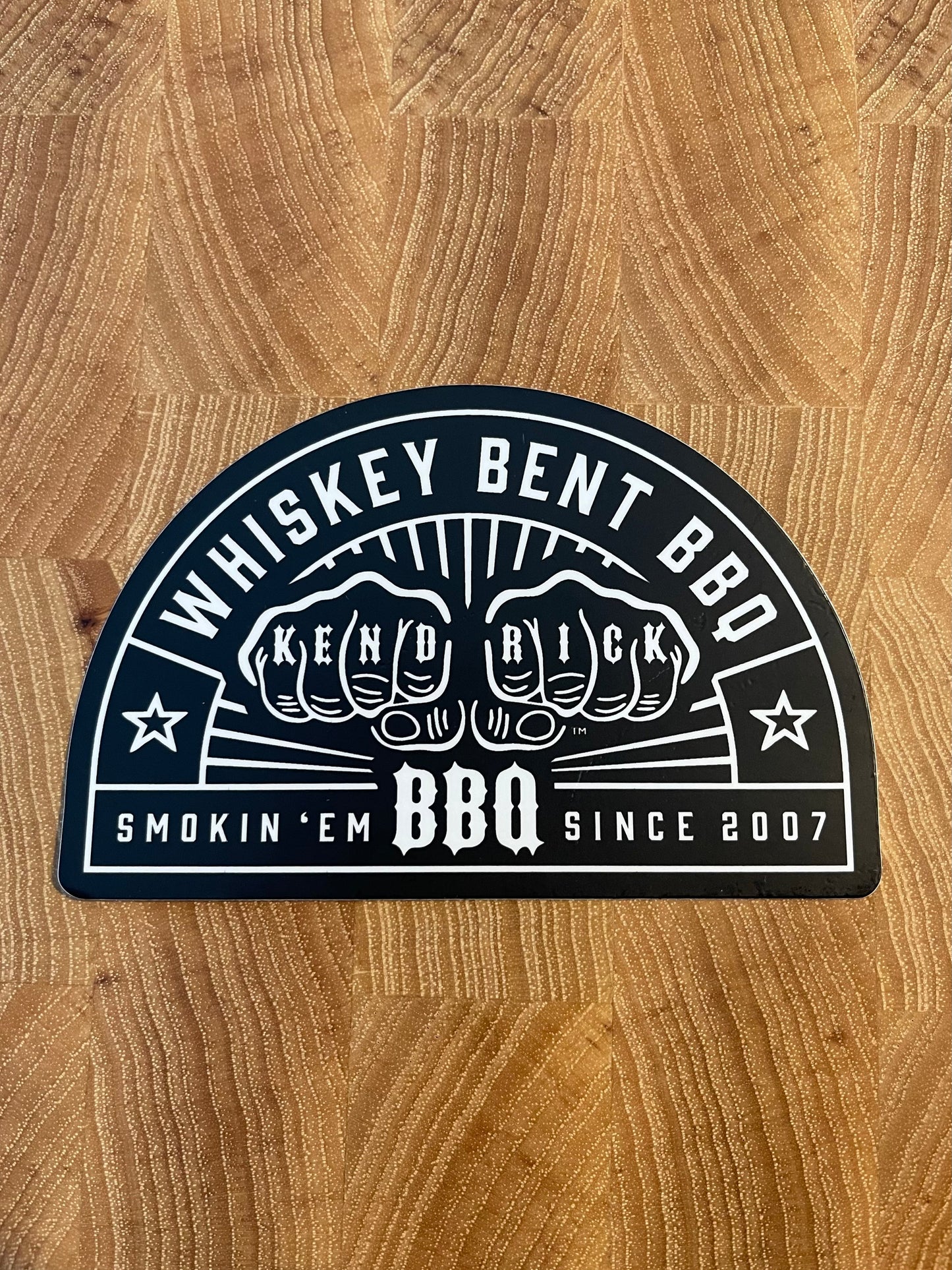 Whiskey Bent BBQ x Kendrick BBQ Collaboration Die Cut Sticker