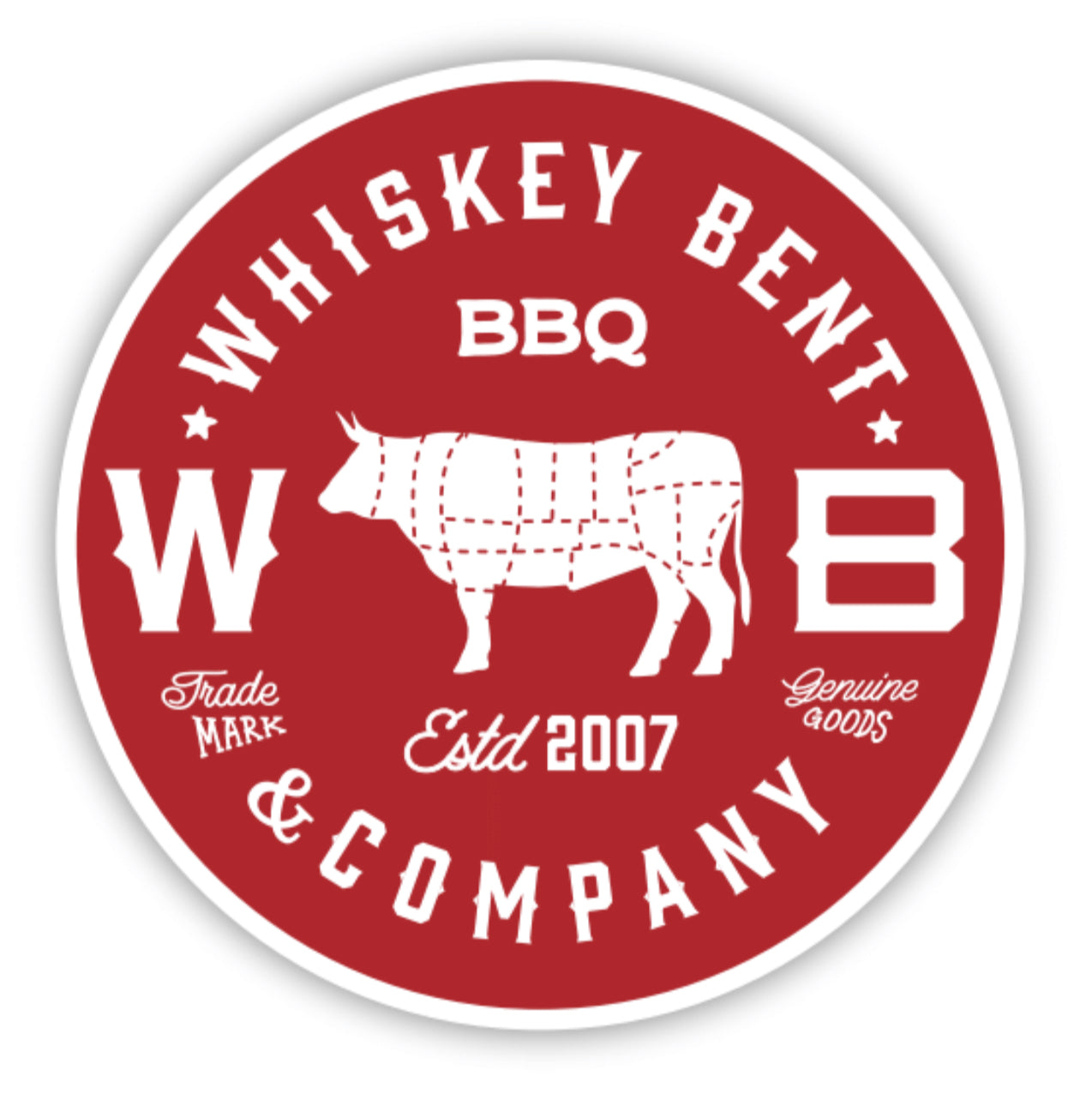 Whiskey Bent Steer Sticker